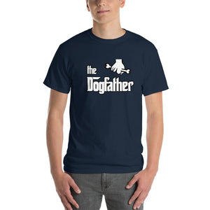 The Dogfather Dog Lover T-Shirt-Navy-S-Awkward T-Shirts