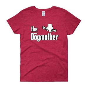 The Dogmother Funny Dog Lover Women's T-shirt-Antique Cherry Red-S-Awkward T-Shirts