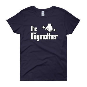 The Dogmother Funny Dog Lover Women's T-shirt-Navy-S-Awkward T-Shirts