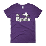 The Dogmother Funny Dog Lover Women's T-shirt-Purple-S-Awkward T-Shirts