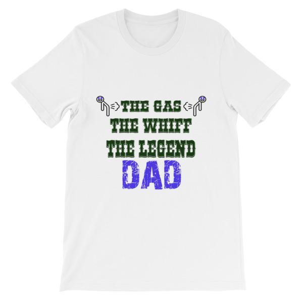 The Gas The Whiff The Legend Dad Fart T-shirt-White-S-Awkward T-Shirts