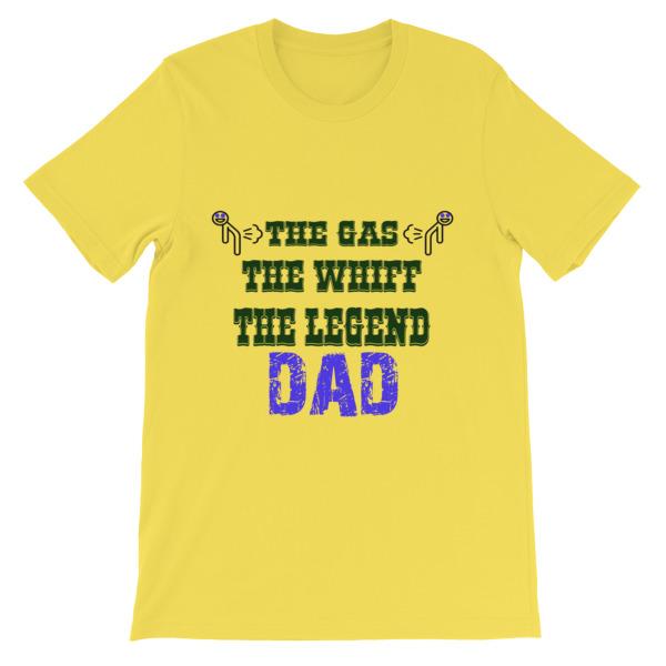 The Gas The Whiff The Legend Dad Fart T-shirt-Yellow-S-Awkward T-Shirts