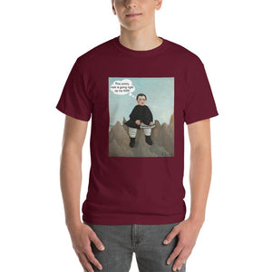This Rock is Going Right Up My Ass Funny Art T-Shirt-Maroon-S-Awkward T-Shirts