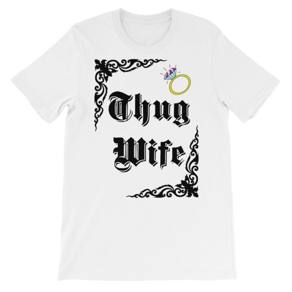 Thug Wife T-shirt-White-S-Awkward T-Shirts
