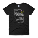 Thug Wife Women's T-shirt-Black-S-Awkward T-Shirts