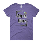 Thug Wife Women's T-shirt-Violet-S-Awkward T-Shirts