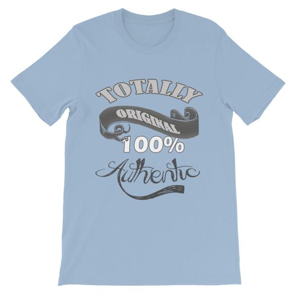Totally Original 100% Authentic T-shirt-Light Blue-S-Awkward T-Shirts