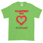 Valentine's Day I Don't Celebrate Holidays That End in Massacres T-Shirt-Lime-S-Awkward T-Shirts