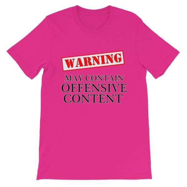 Warning May Contain Offensive Content T-shirt-Berry-S-Awkward T-Shirts