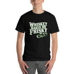 Whiskey Makes Me Frisky T-Shirt-Black-S-Awkward T-Shirts