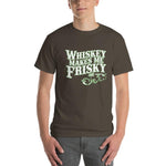 Whiskey Makes Me Frisky T-Shirt-Olive-S-Awkward T-Shirts