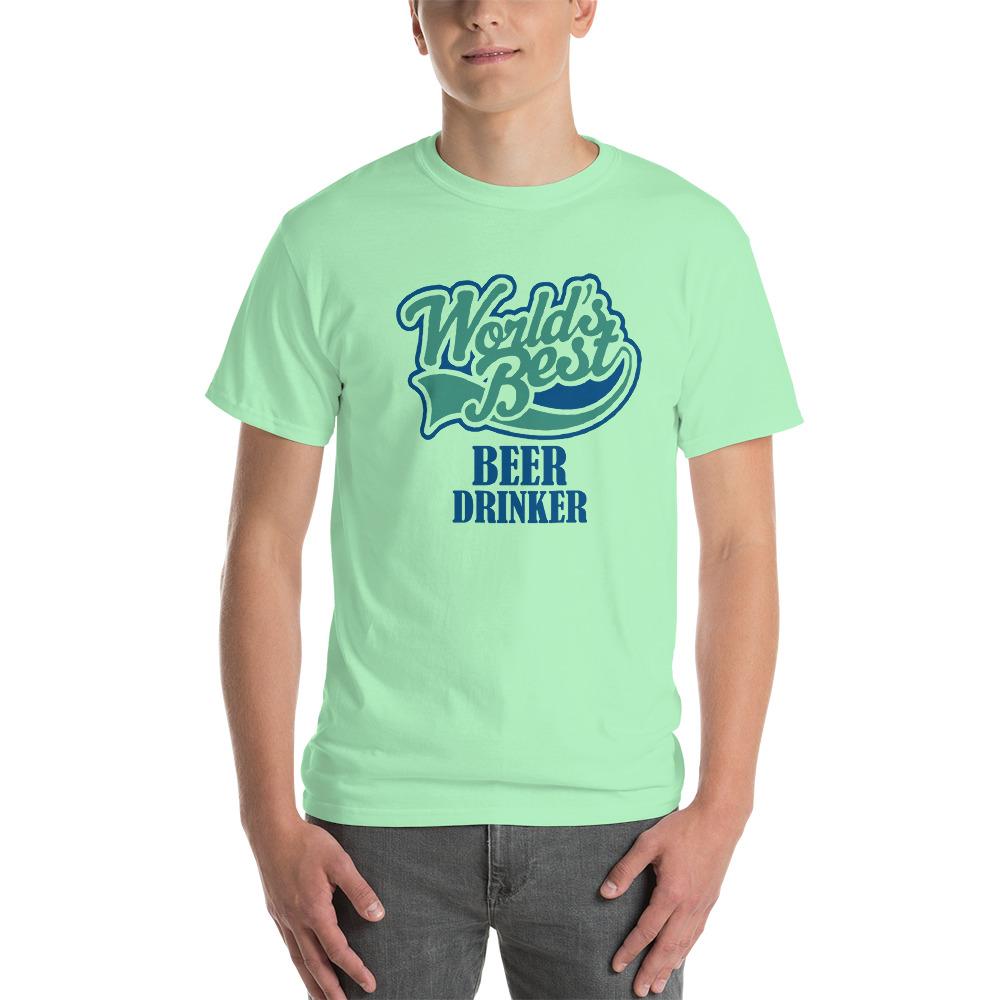 World's Best Beer Drinker Beer Lover T-Shirt-Mint Green-S-Awkward T-Shirts