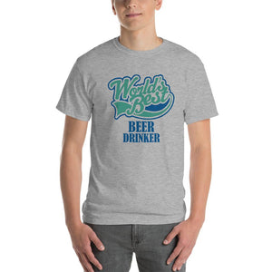 World's Best Beer Drinker Beer Lover T-Shirt-Sport Grey-S-Awkward T-Shirts