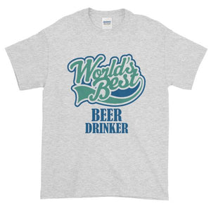 World's Best Beer Drinker T-shirt-Ash-S-Awkward T-Shirts