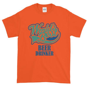 World's Best Beer Drinker T-shirt-Orange-S-Awkward T-Shirts