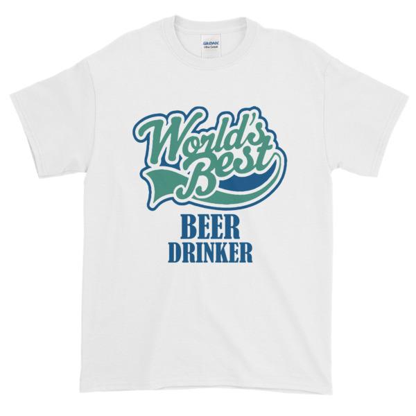 World's Best Beer Drinker T-shirt-White-S-Awkward T-Shirts