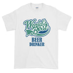 World's Best Beer Drinker T-shirt-White-S-Awkward T-Shirts