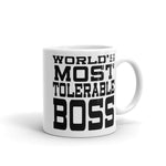 World's Most Tolerable Boss Mug Gift for Boss