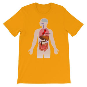 You Are Here Anatomy Medical T-shirt-Gold-S-Awkward T-Shirts