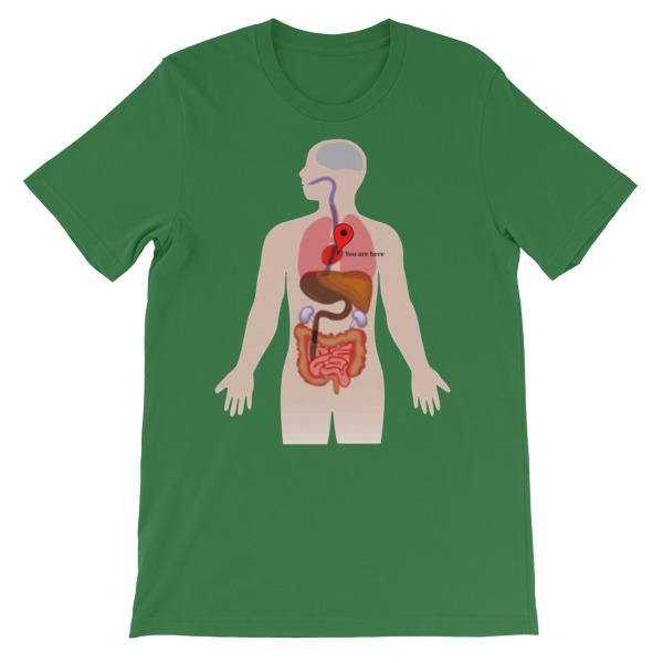 You Are Here Anatomy Medical T-shirt-Leaf-S-Awkward T-Shirts