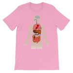 You Are Here Anatomy Medical T-shirt-Pink-S-Awkward T-Shirts
