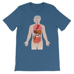 You Are Here Anatomy Medical T-shirt-Steel Blue-S-Awkward T-Shirts
