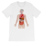 You Are Here Anatomy Medical T-shirt-White-S-Awkward T-Shirts