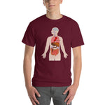 You Are Here (in My Heart) Anatomy Medical T-Shirt-Maroon-S-Awkward T-Shirts