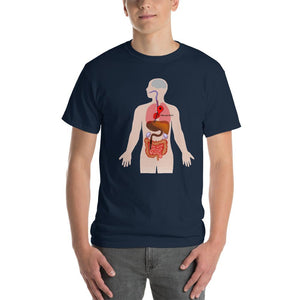 You Are Here (in My Heart) Anatomy Medical T-Shirt-Navy-S-Awkward T-Shirts