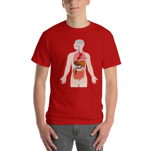 You Are Here (in My Heart) Anatomy Medical T-Shirt-Red-S-Awkward T-Shirts