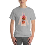 You Are Here (in My Heart) Anatomy Medical T-Shirt-Sport Grey-S-Awkward T-Shirts